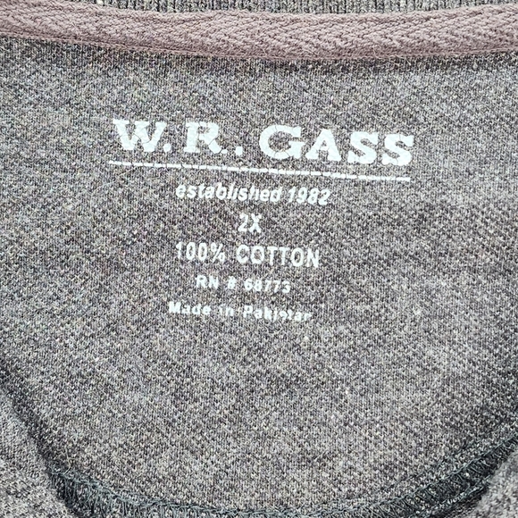 Vintage W.R. Gass Men's Short Sleeve Polo Shirt Top Size 2X Black - Picture 9 of 11